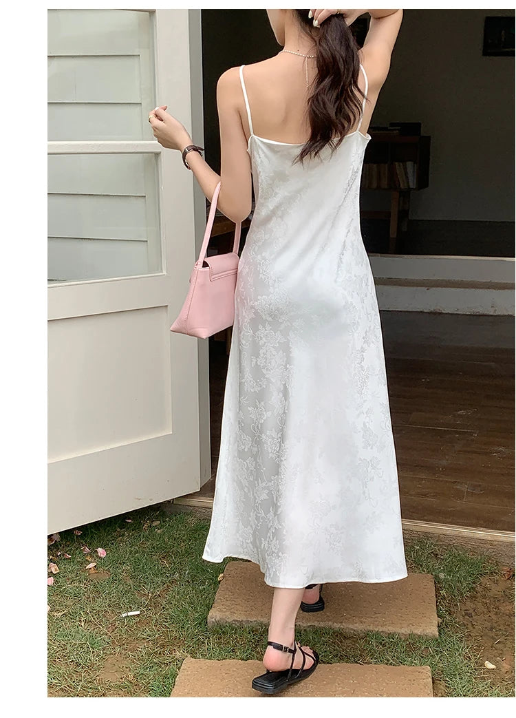 Long Satin Slip Dress