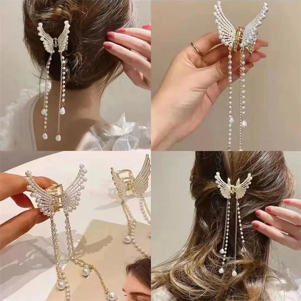 Butterfly Pearl Tassel Hairpin