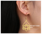 Lotus Flower Drop Earrings