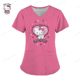 Hello Kitty Kawaii Nurse Scrub Tops