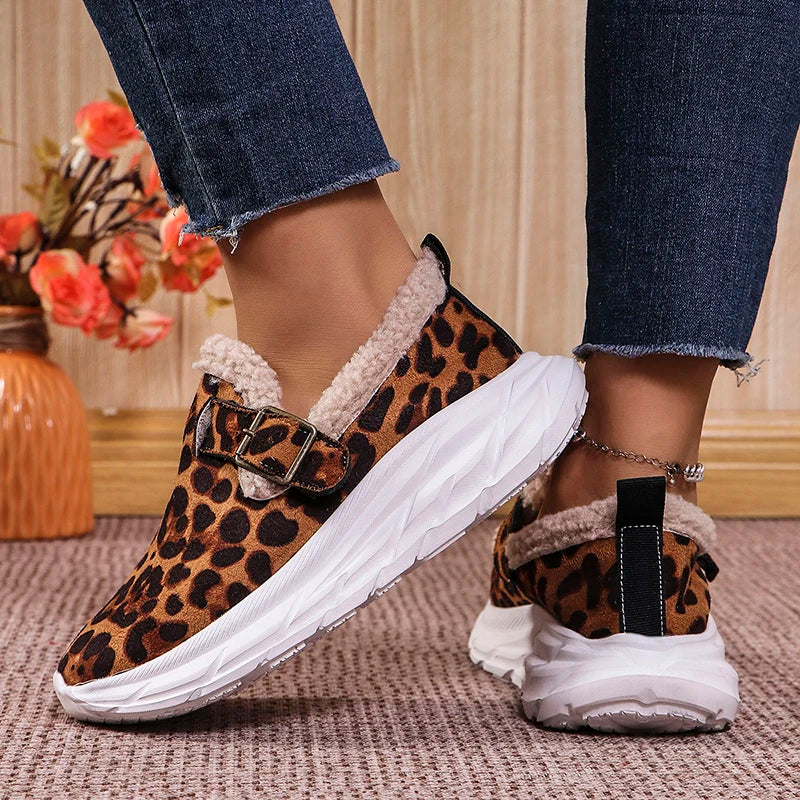 Fashion Leopard Print Wedge Sneakers