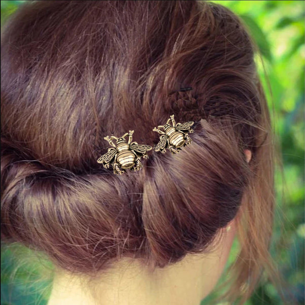 Metal Bee Hairpin - Ancient Alloy Butterfly Hair Comb - Jewelry Accessories