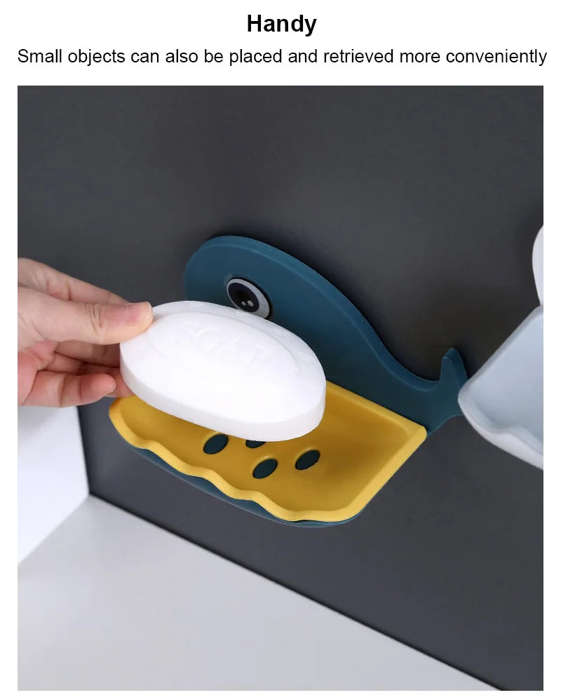 Whale Shape Soap Box Drain Soap Holder Box