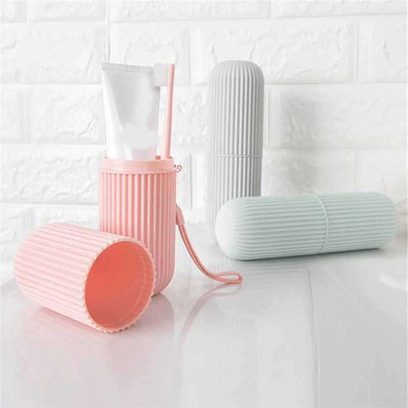 Travel Portable Toothbrush Cup and Toothpaste Holder