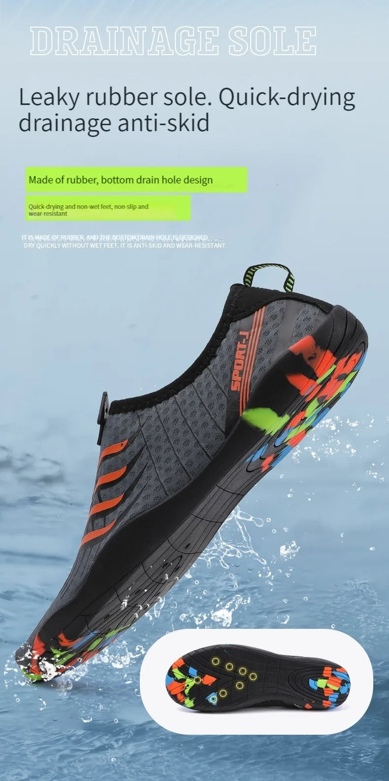 Aqua Shoes for Men – Barefoot Quick-Drying Water Shoes