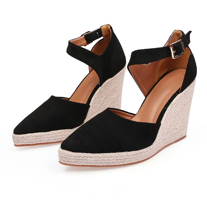 Wedge Platform Slippers - High Soft Pointed