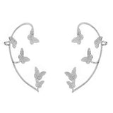 Butterfly Ear Clips Without Piercing - Sparkling Zircon Ear Cuff Clip