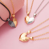 2PC/Set Fashion Magnet Necklace for Couple - Stainless Steel Heart Pendant