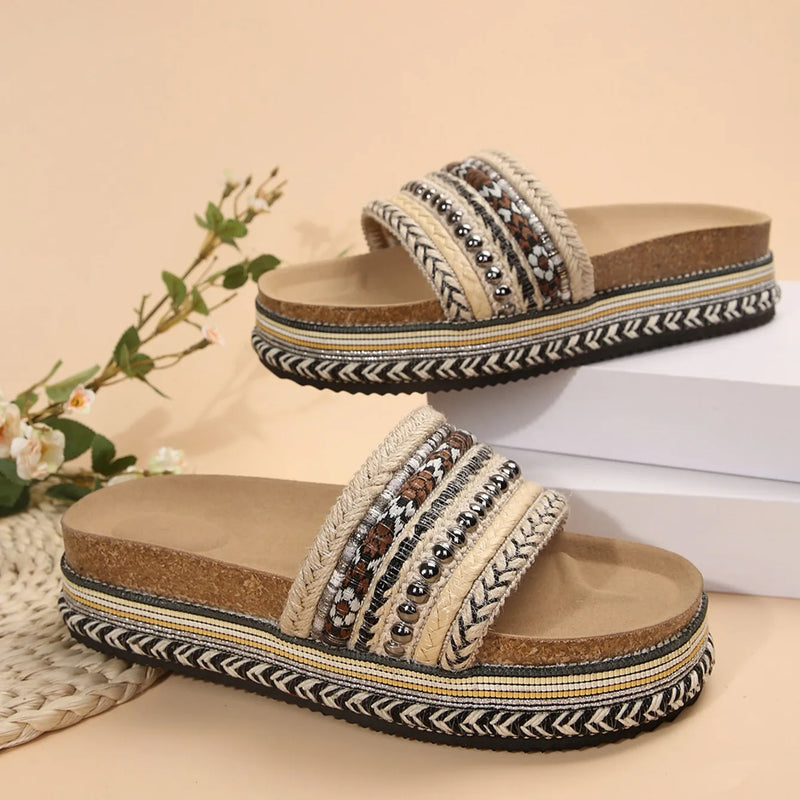 Bohemian Handmade Espadrilles Slides