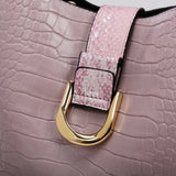 Soft Leather Luxury Designer Handbag - Crocodile Pattern