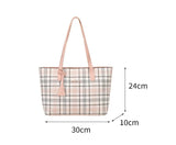 Plaid Print Capacity Shoulder Bag