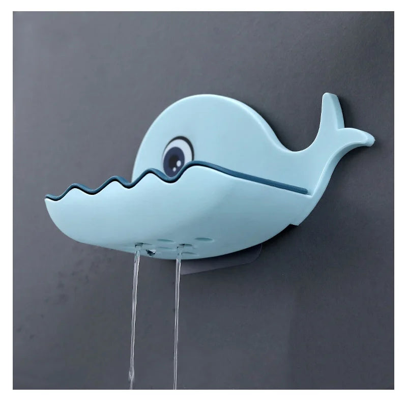 Whale Shape Soap Box Drain Soap Holder Box