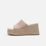 Wedge Platform Slippers - High Soft Pointed