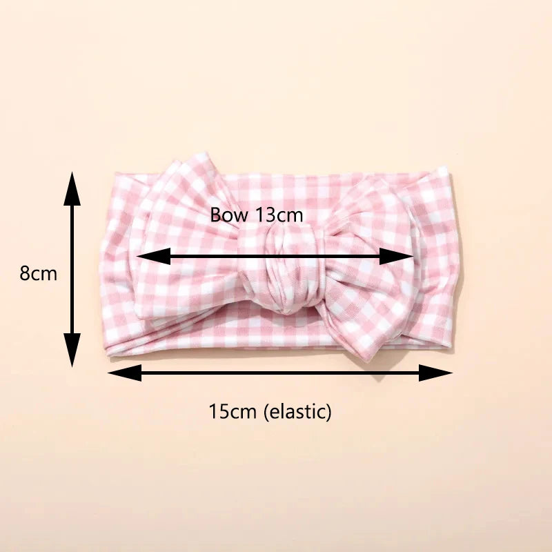 Bandeau Cute Plaid Print Bow Headband