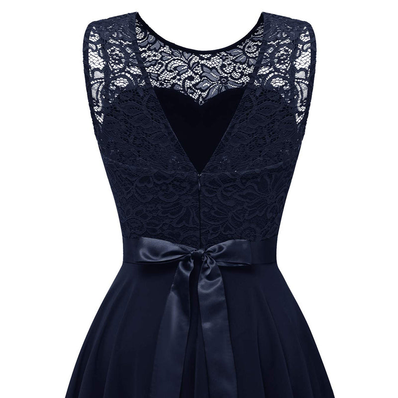 Elegant Chiffon Lace Evening Party Dress