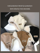 Warm Fleece-Lined Thickened Hat with Earmuffs