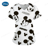 Disney Mickey or Stitch Print Medical Scrub Tops