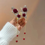 Butterfly Pearl Tassel Hairpin