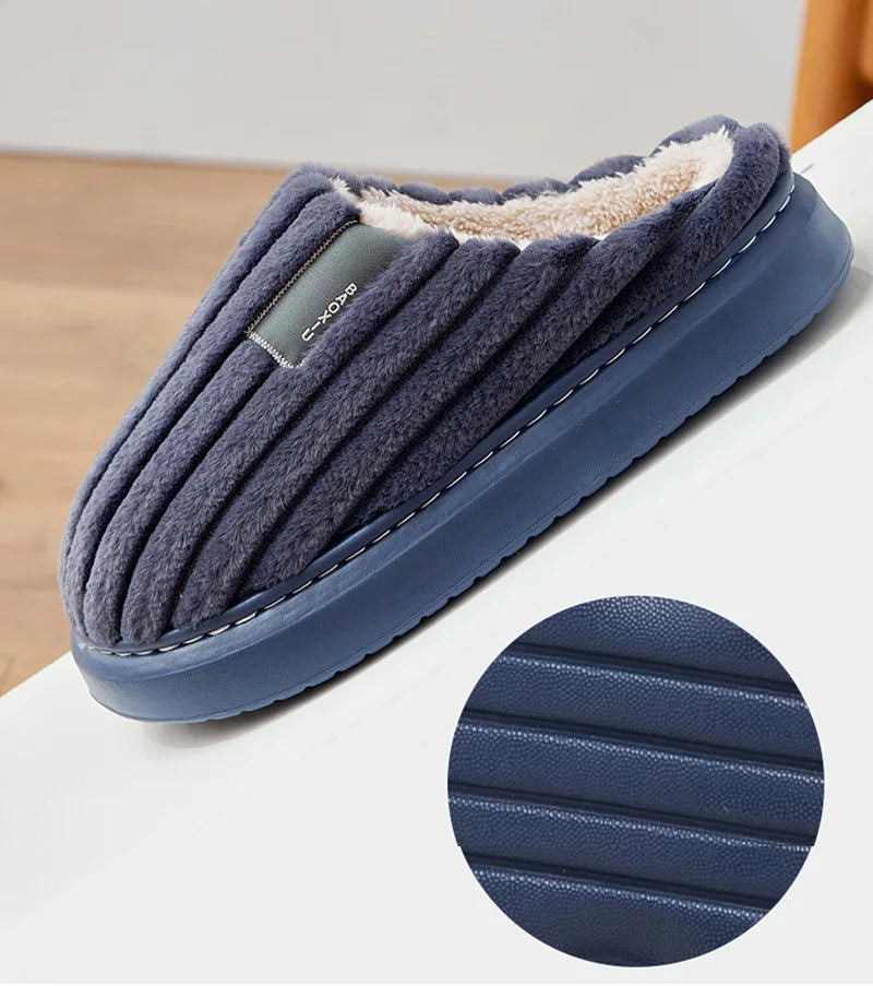 Autumn and Winter Men's Thick Warm Slippers