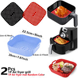 2Pcs Air Fryer Silicone Basket & Mold (Reusable Pan Liner)