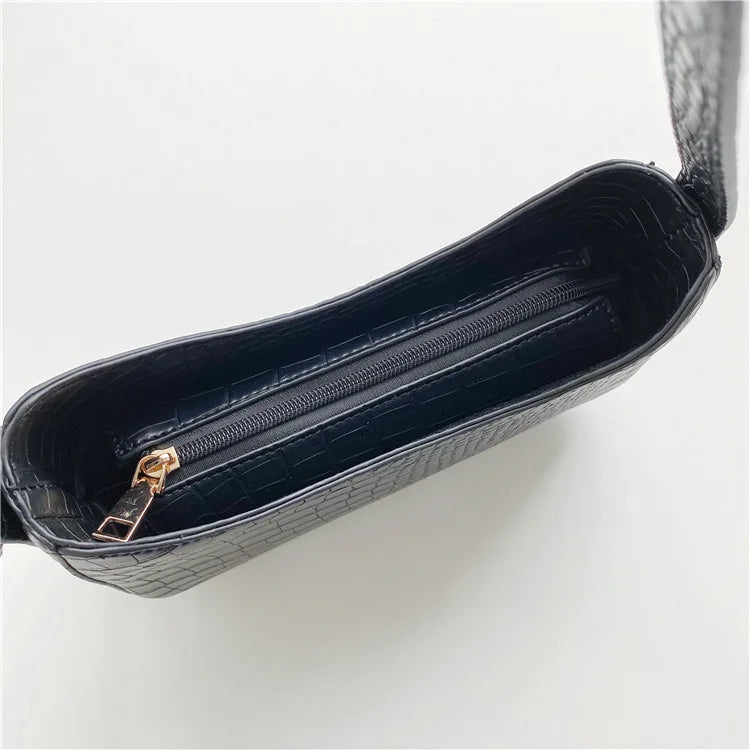 Simple PU Leather Underarm Bag