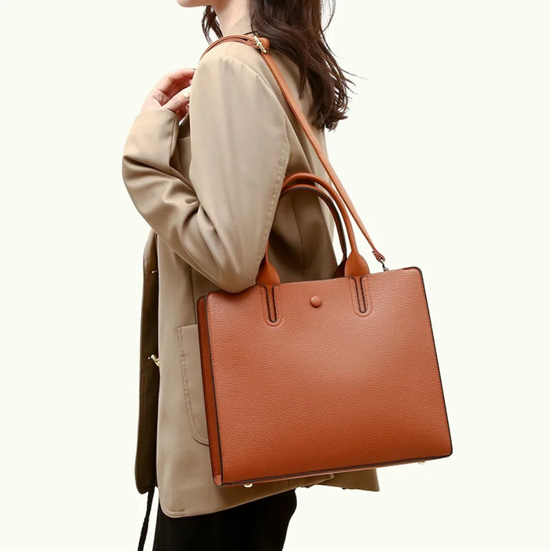 High Quality Soft Leather Tote Handbag