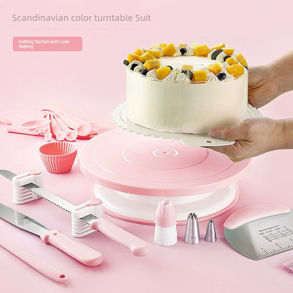 Scandinavian Turnable Color Cake Decoration Set