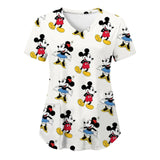 Minnie Mouse Mickey Mouse Scrub Tops – V-Neck Disney Scrub Tops