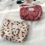 Corduroy Flower Cosmetic Bags