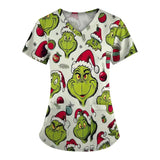 Christmas Grinch Scrub Tops