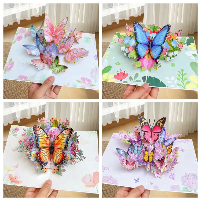 Exquisite 3D Butterfly Pop-Up Card