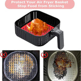 2Pcs Air Fryer Silicone Basket & Mold (Reusable Pan Liner)