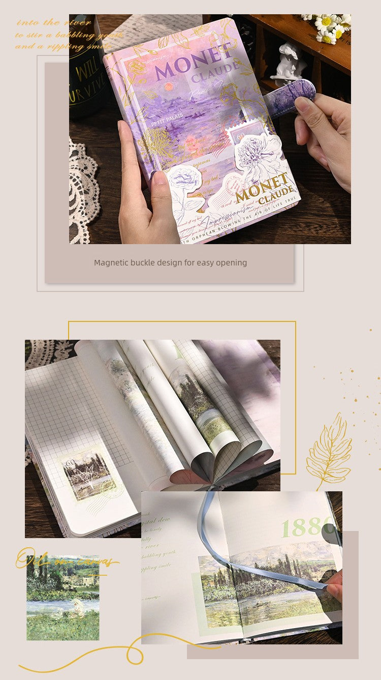 Oil Painting Style Retro Exquisite Full Color Inner Page Notebook