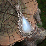 Exquisite Drop Shape Moonstone Necklace Pendant