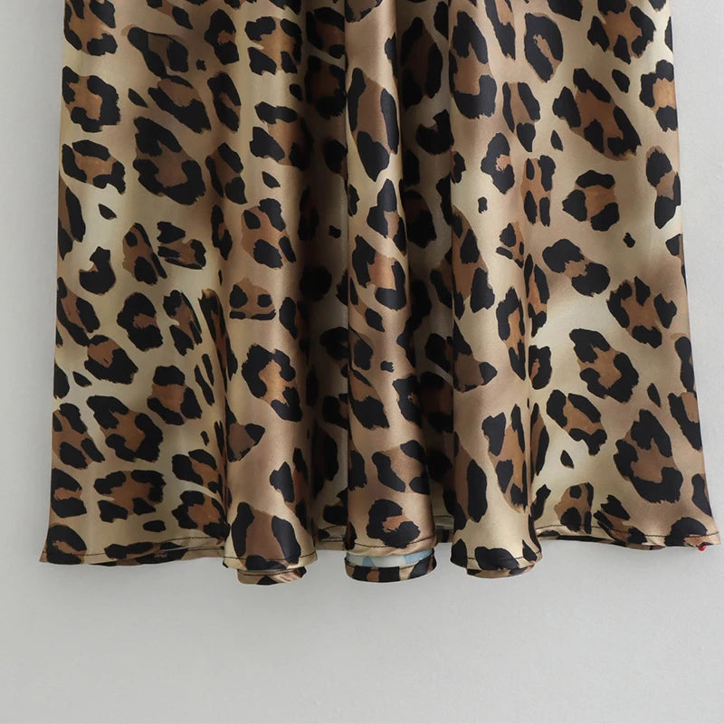 Fashion Leopard Print Long Skirt