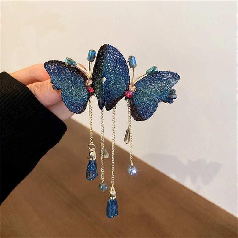 Butterfly Pearl Tassel Hairpin