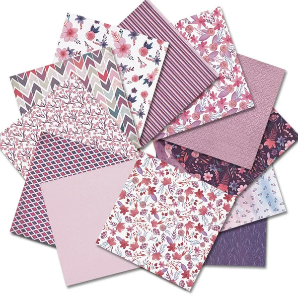 24 Sheets Violet Bloom Craft Paper Pads – Cutting Dies, Art Background, Origami, Scrapbooking & Card Making