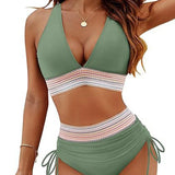 High Waist Separate Patchwork Bikini