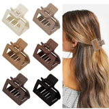 3Pcs Medium Matte Rectangle Hair Claws