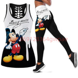 Disney Mickey Mouse Cutout Tank Top + Leggings Yoga Set