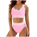 Sporty Two Piece Swimsuit - Athletic Beachwear