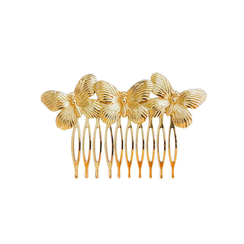 Metal Bee Hairpin - Ancient Alloy Butterfly Hair Comb - Jewelry Accessories