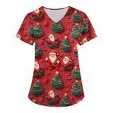 Holiday Scrubs Nurse Uniform Tops