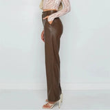 Women's Leather Pants – Slim Zipper Classic Leather Trousers