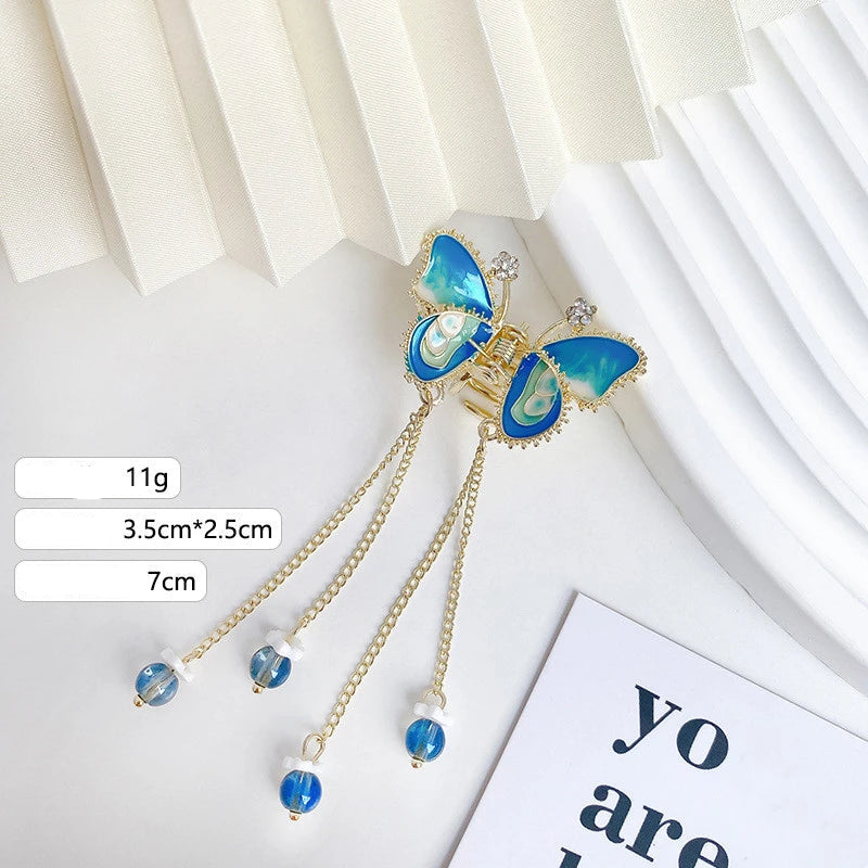 Butterfly Pearl Tassel Hairpin