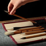 Retro Chinese style Painting Brushes Calligraphy Pen Case