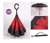 Reverse Long Handle Automatic Safety Anti-Rebound Umbrella