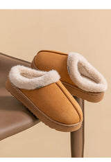 Fluffy Slippers for Men and Women: Winter Anti-Slip Fur Lined House Slippers