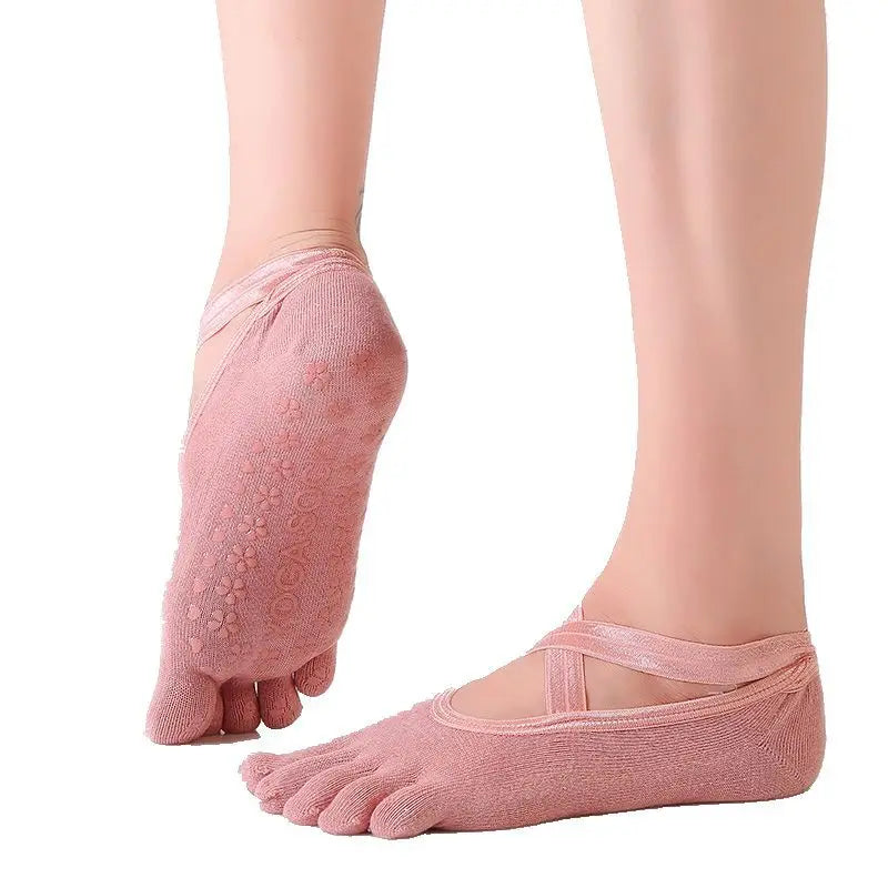 Women’s Yoga Socks Anti-Slip Bandage Sports Ladies Ballet Socks