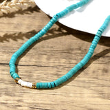 Simple Turquoise Friendship Gold Plated Necklace